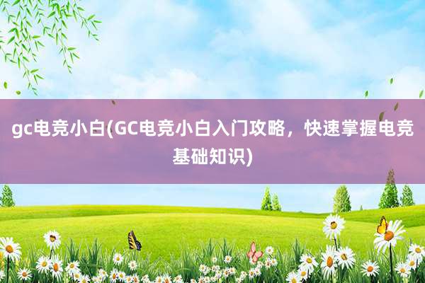 gc电竞小白(GC电竞小白入门攻略，快速掌握电竞基础知识)