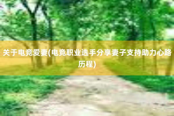 关于电竞爱妻(电竞职业选手分享妻子支持助力心路历程)