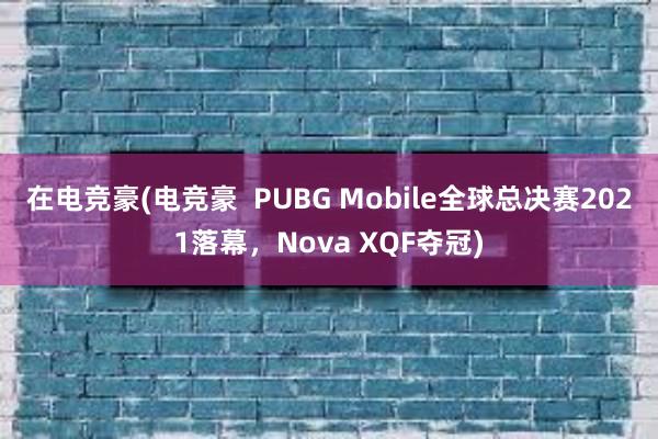 在电竞豪(电竞豪  PUBG Mobile全球总决赛2021落幕，Nova XQF夺冠)