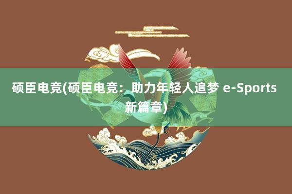 硕臣电竞(硕臣电竞：助力年轻人追梦 e-Sports 新篇章)