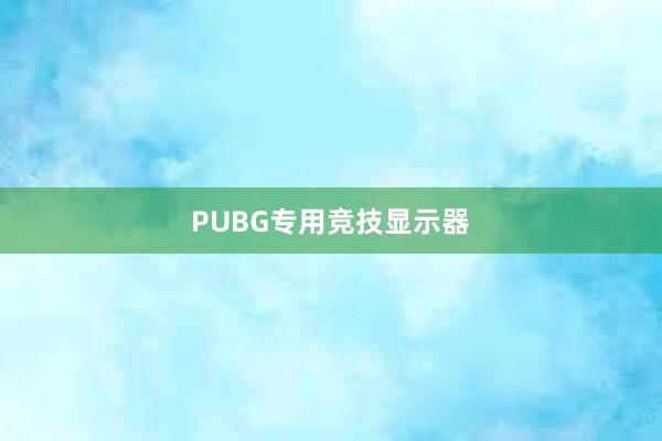 PUBG专用竞技显示器