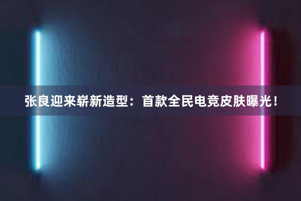 张良迎来崭新造型：首款全民电竞皮肤曝光！