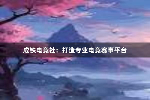 成铁电竞社：打造专业电竞赛事平台