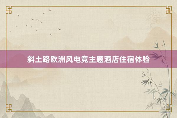 斜土路欧洲风电竞主题酒店住宿体验