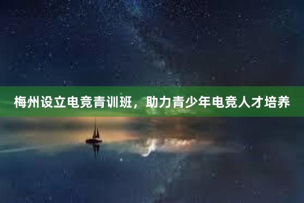 梅州设立电竞青训班，助力青少年电竞人才培养