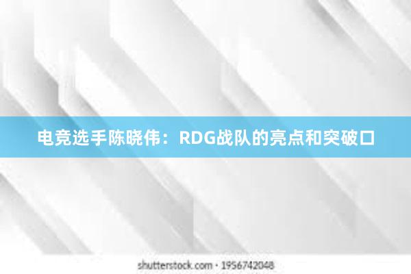 电竞选手陈晓伟：RDG战队的亮点和突破口