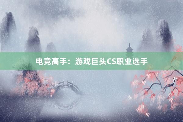 电竞高手：游戏巨头CS职业选手